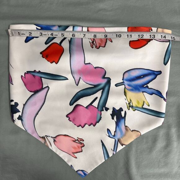 New Rotate Birger Christensen Bandana 4 / S Satin Strapless Handkerchief - Picture 5 of 7